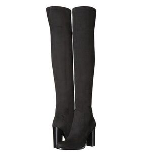 Sam Edelman Black Suede Vena 2 Over The Knee Boots Size 10